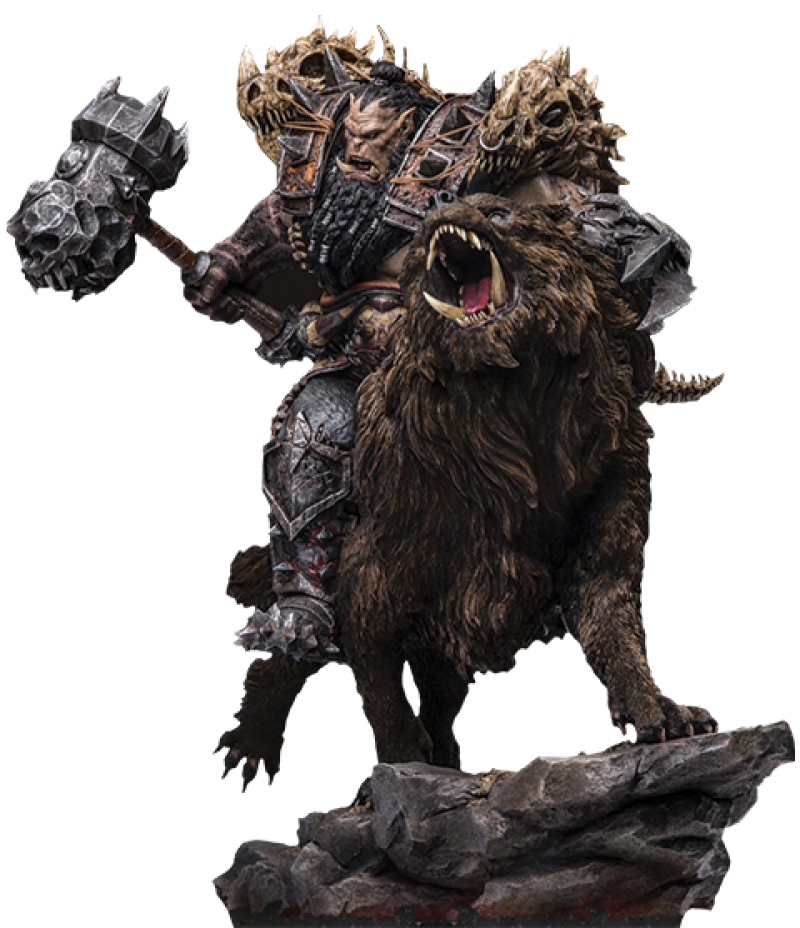 Blackhand Riding Wolf