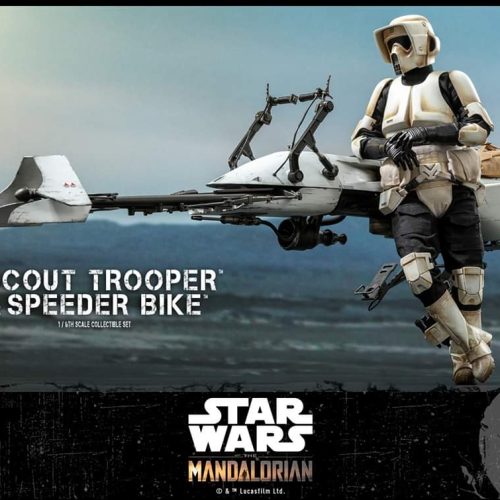 Hot Toys The Mandalorian Scout Trooper And Speeder Bike Sixth Scale Figure
