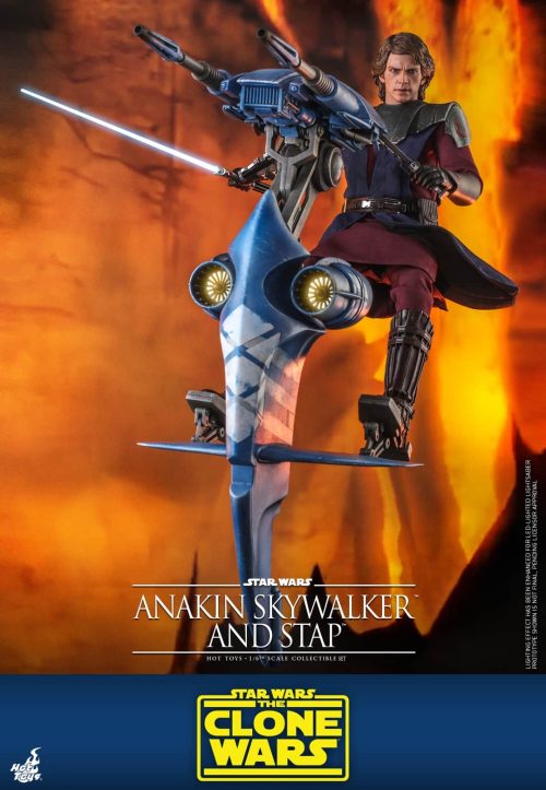 Hot Toys The Clone Wars Anakin Skywalker and Stap Sixth Scale Collectible Figure Set