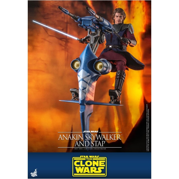 Hot Toys The Clone Wars Anakin Skywalker and Stap Sixth Scale Collectible Figure Set