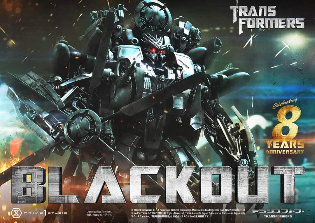 Prime 1 Studio Transformers Blackout Statue 8th Anniversary Edition