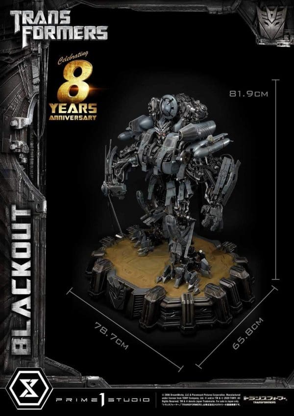 Transformers Blackout Statue 8th Anniversary Edition - Comic Concepts