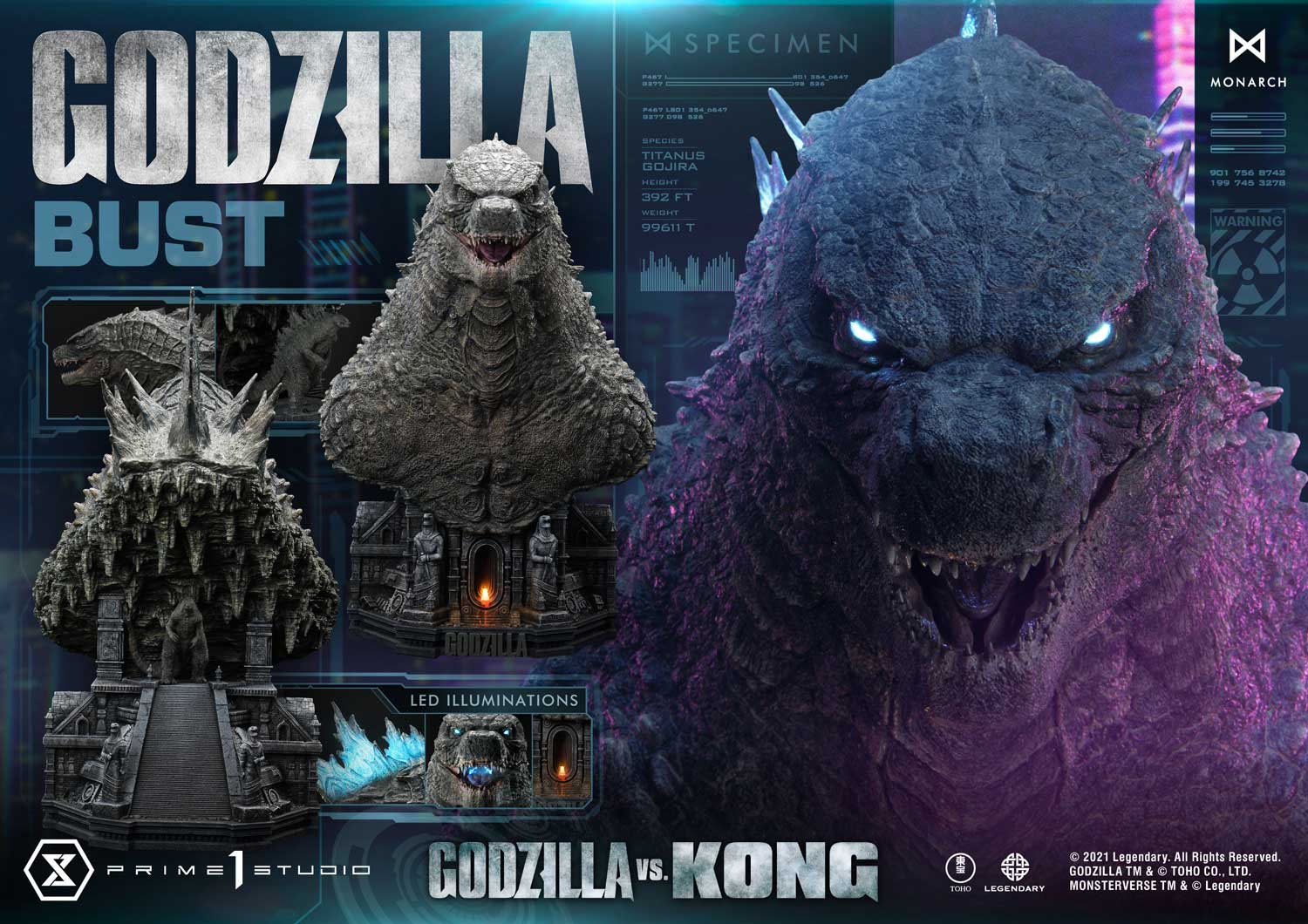 Godzilla vs Kong : Godzilla Bust