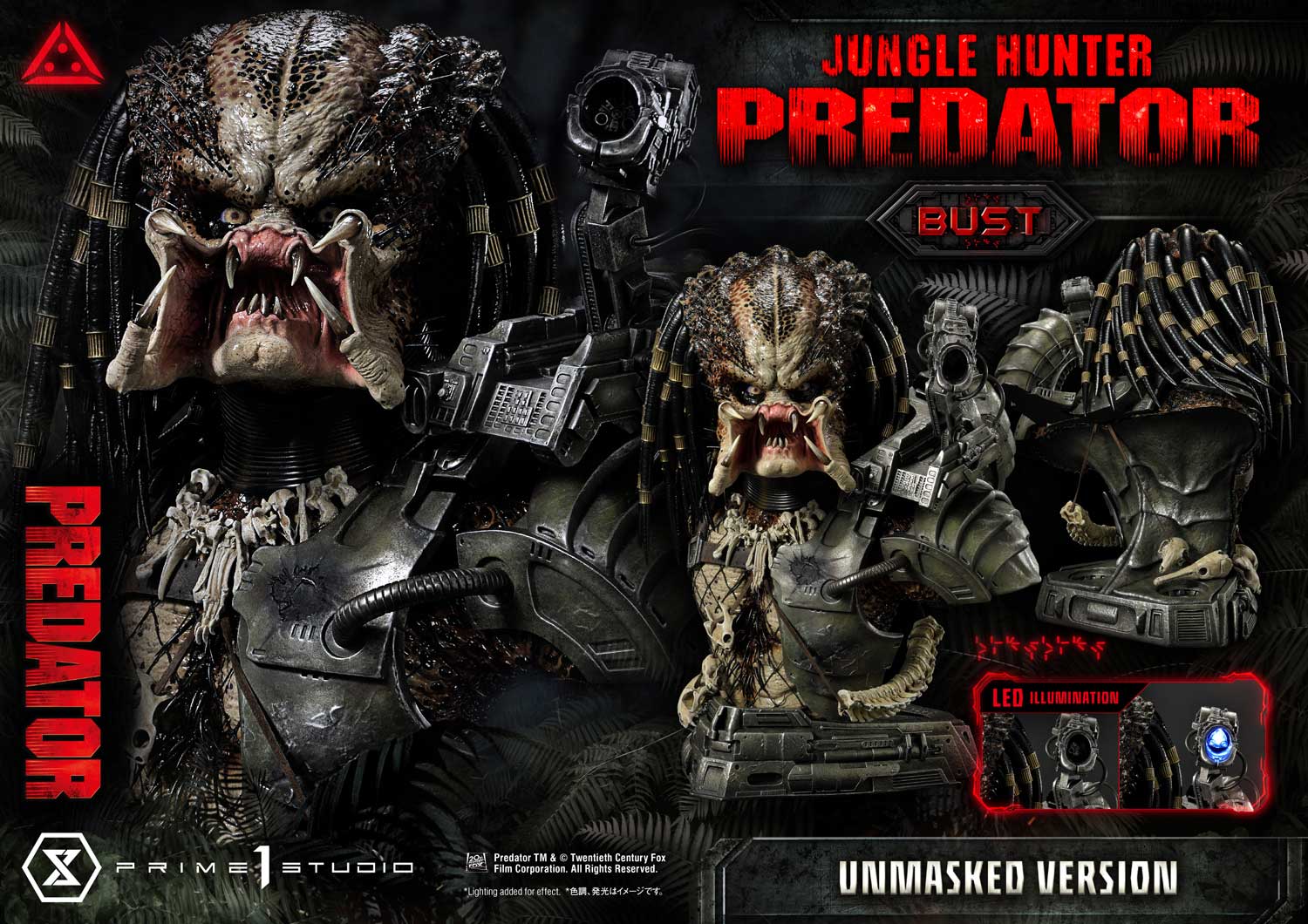 Prime 1 Studio Jungle Hunter Predator Unmasked Bust