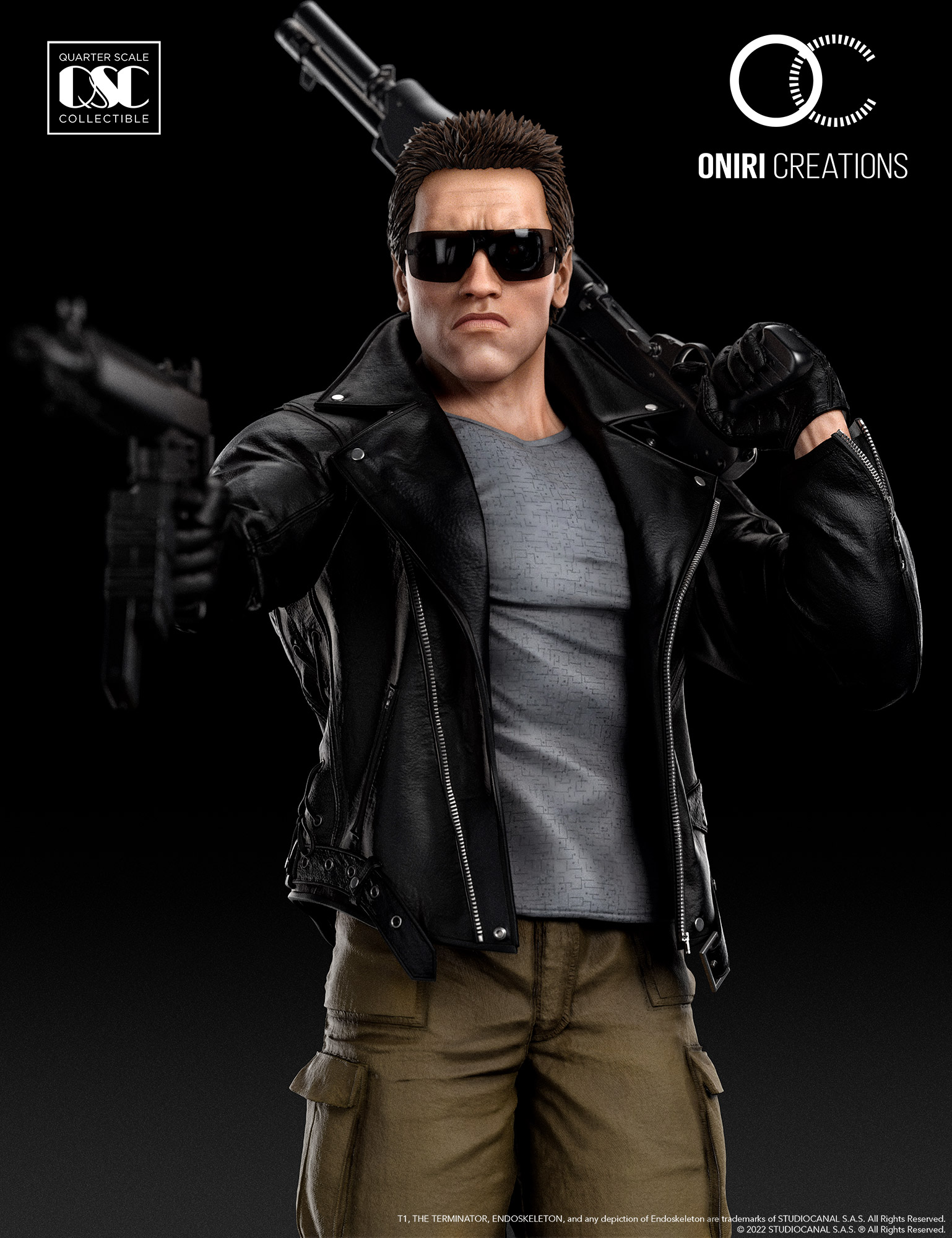 terminator statue oniri creations