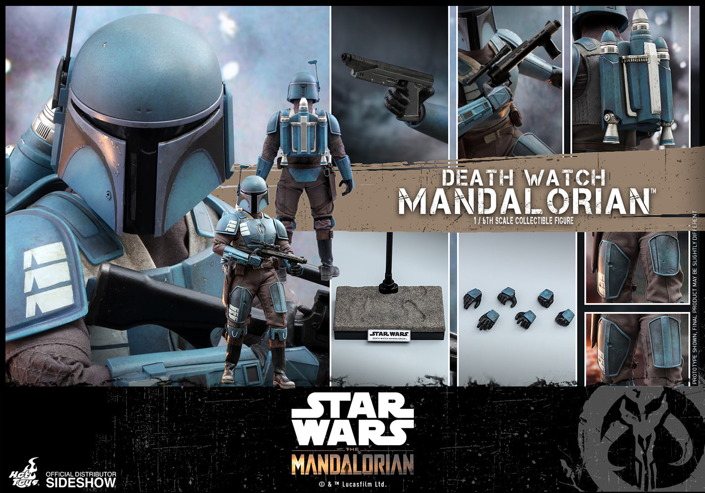 death watch mandalorian sixth scale figure hot toys star wars gallery f f a f d