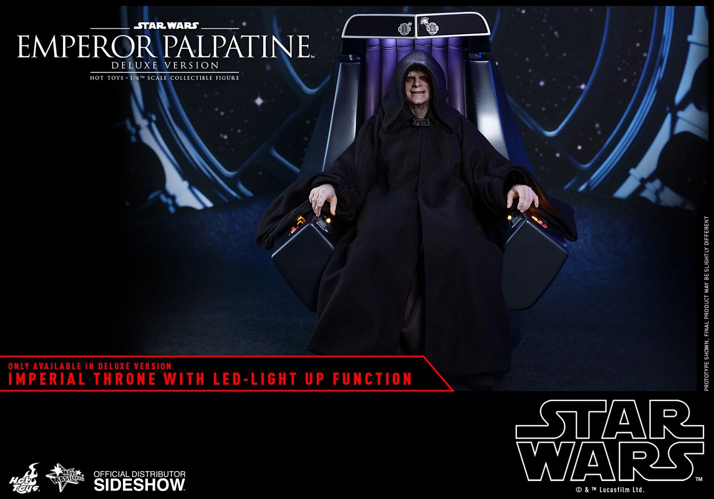emperor palpatine deluxe version star wars gallery c d b b