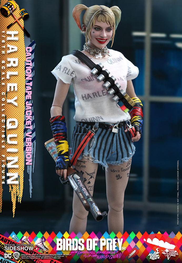 harley quinn caution tape jacket version dc comics gallery e d f d