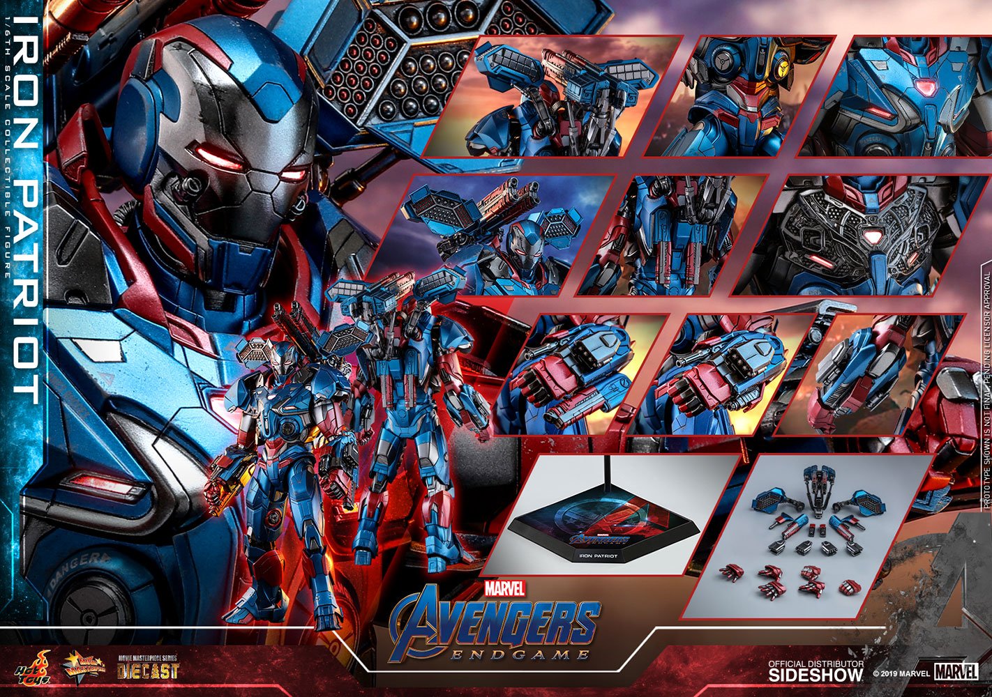 iron patriot sixth scale figure marvel gallery d fcb b