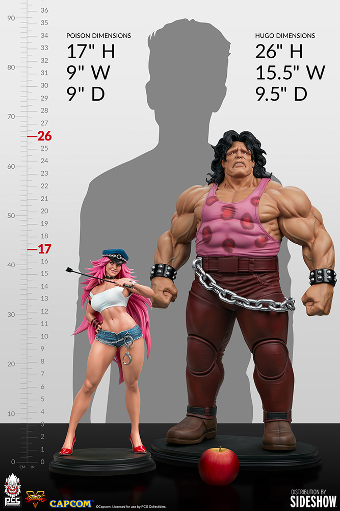 mad gear exclusive hugo and poison statue pcs street fighter gallery ca b