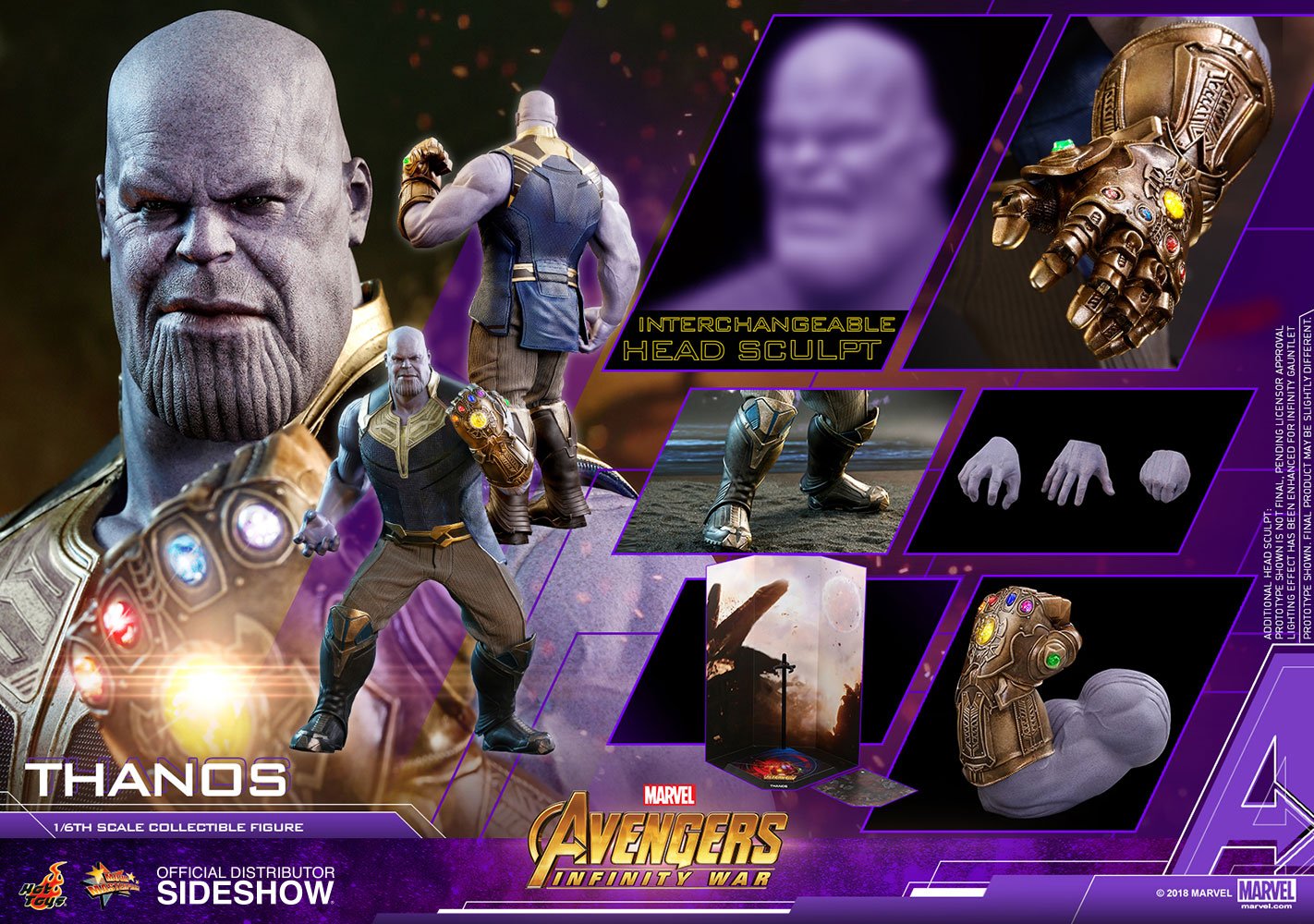 marvel avengers infinity war thanos sixth scale figure hot toys