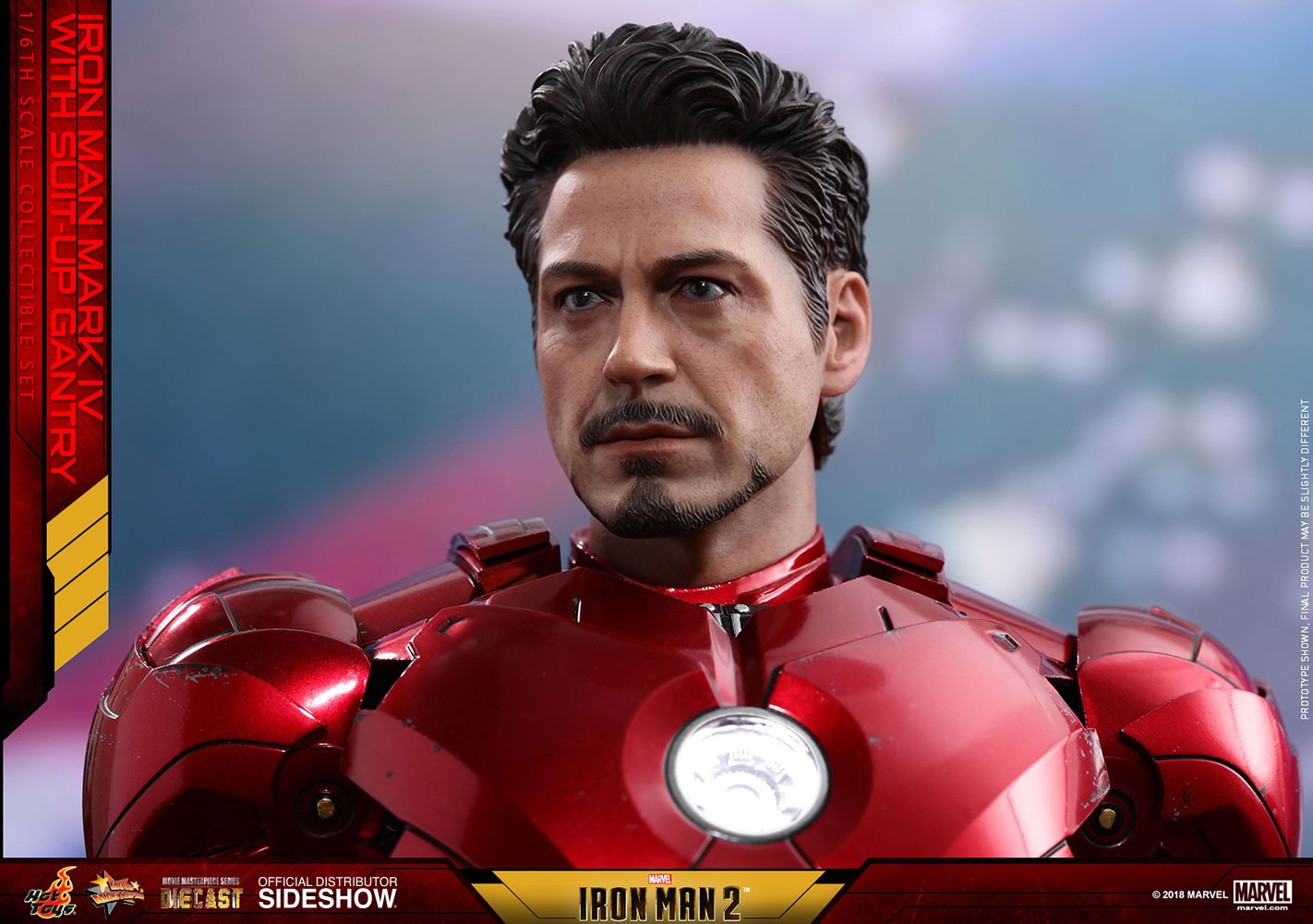 marvel iron man iron man mark with suit up gantry sixth scale collectible set hot toys