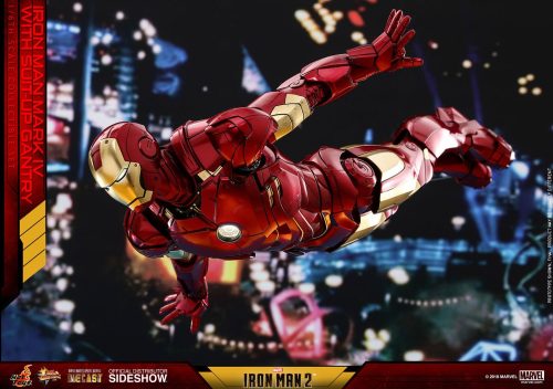 marvel iron man iron man mark with suit up gantry sixth scale collectible set hot toys