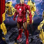 marvel iron man iron man mark with suit up gantry sixth scale collectible set hot toys