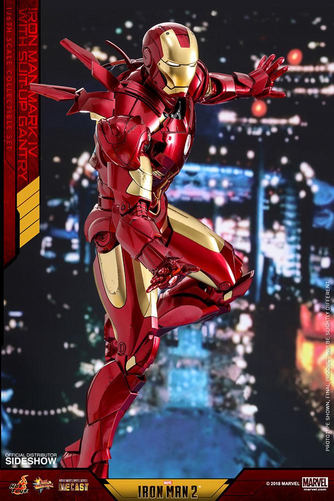 marvel iron man iron man mark with suit up gantry sixth scale collectible set hot toys