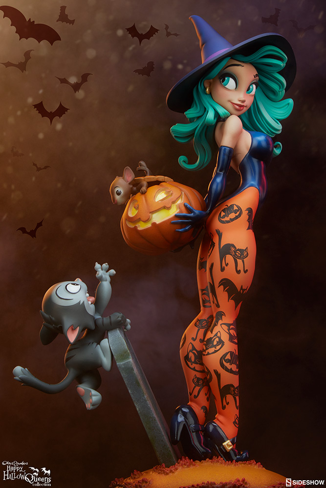 Pumpkin Witch Icons - longline sports bra – Chris Sanders Art