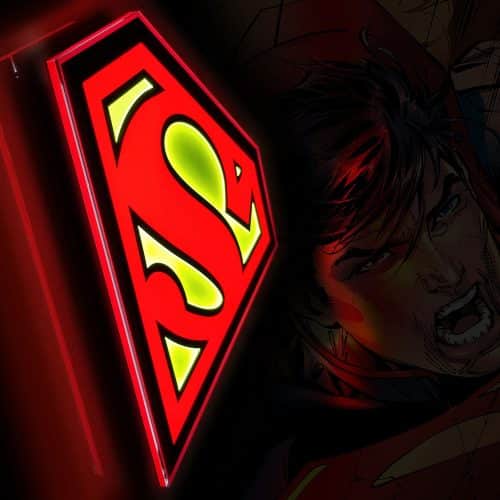 superman led logo light large dc comics gallery fe e ba d