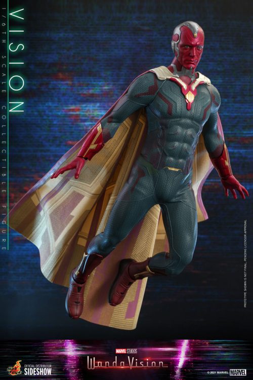 vision sixth scale figure by hot toys marvel gallery e d cd