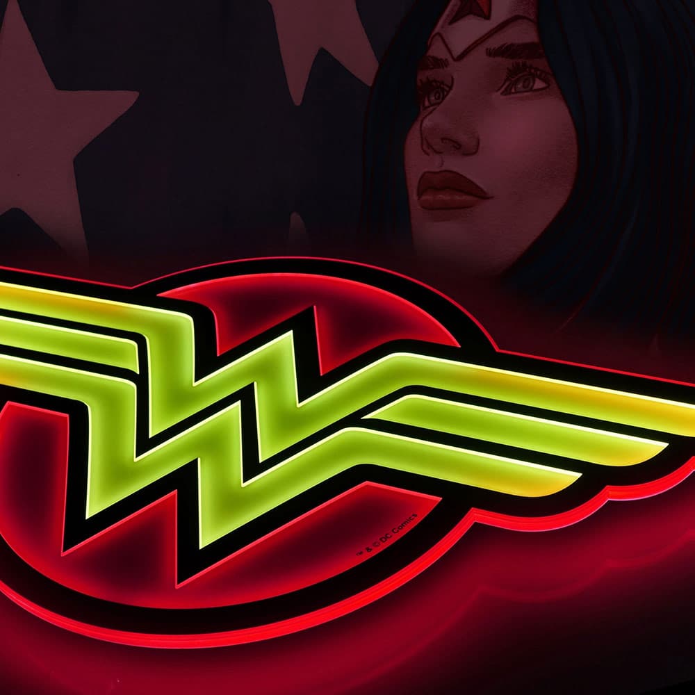 wonder woman led logo light large dc comics gallery fe a