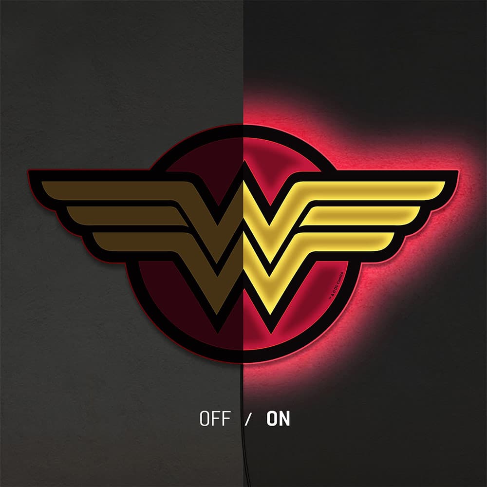 wonder woman led logo light large dc comics gallery fe b e