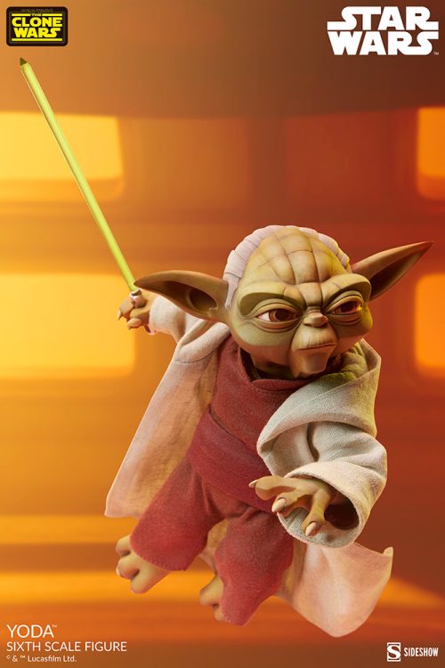 Sideshow Collectibles Star Wars The Clone Wars Yoda Sixth Scale Figure