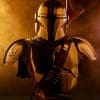 the mandalorian din djarin life size bust star wars gallery bd ab
