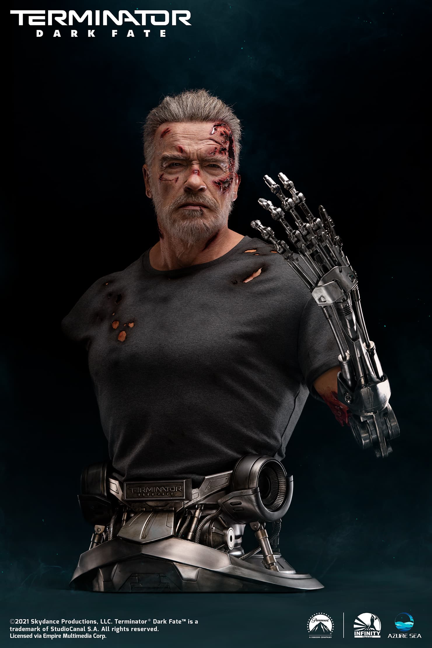 T-800 Endoskeleton Skull Life-Size Replica Bust The Terminator Limited Collectible