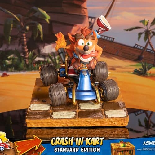 First 4 Figures Crash Team Racing Crash Bandicoot In Kart Statue