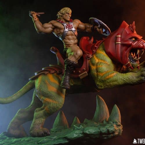 Masters of the Universe He-Man and Battle Cat Statue by Tweeterhead