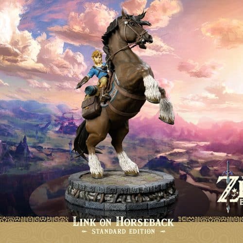 First 4 Figures Legend Of Zelda Link On Horseback Statue