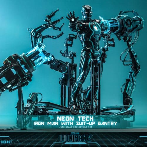 Hot Toys Neon Tech Iron Man Suit-Up Gantry Sixth Scale Figure