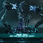 neon tech iron man with suit up gantry marvel gallery ac d e