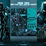 neon tech iron man with suit up gantry marvel gallery ac cde