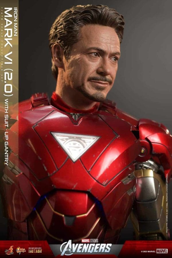 Iron Man Mark VI (2.0) And Suit-Up Gantry Figure Set - Comic Concepts