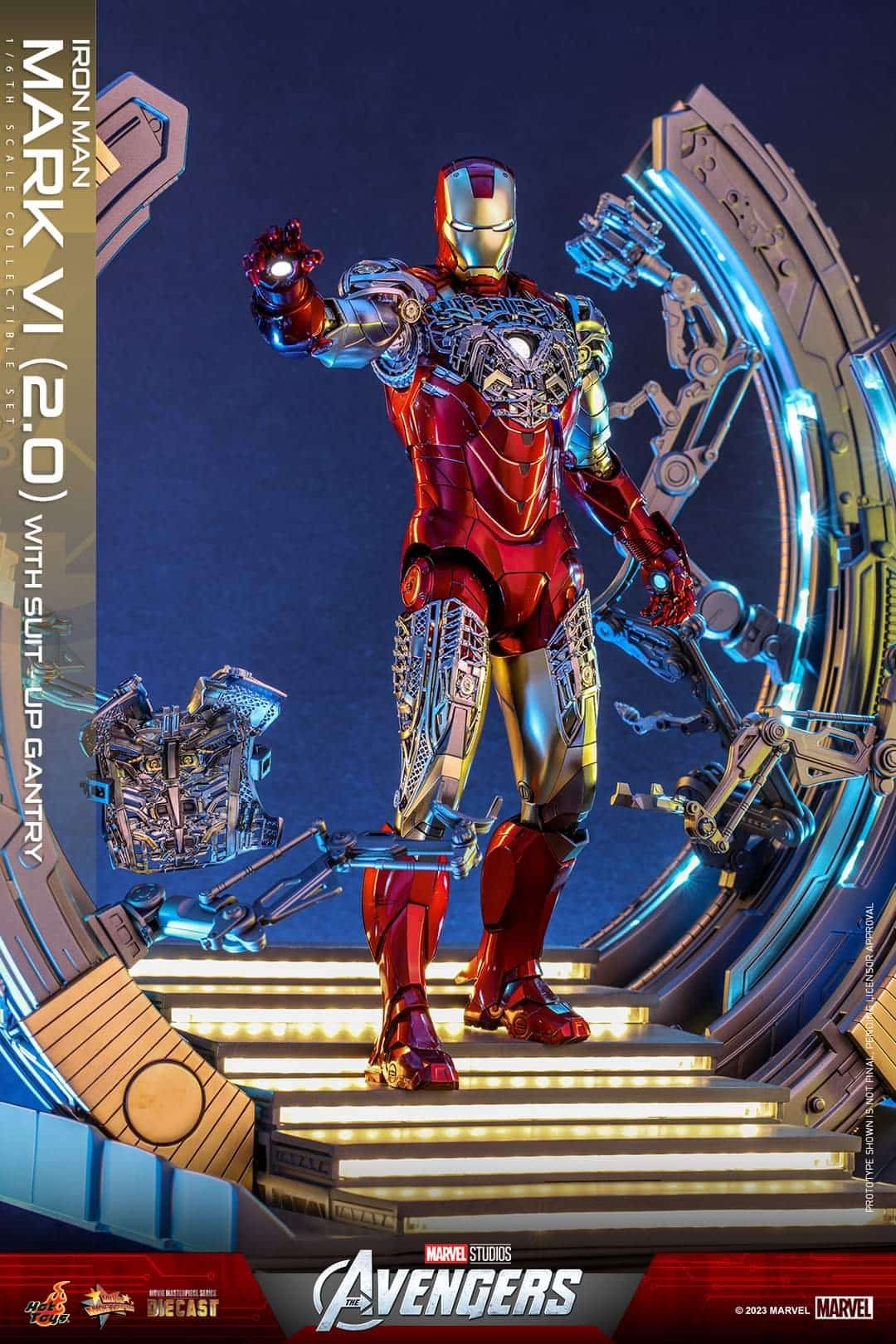 Iron Man Mark VI (2.0) And Suit-Up Gantry Figure Set