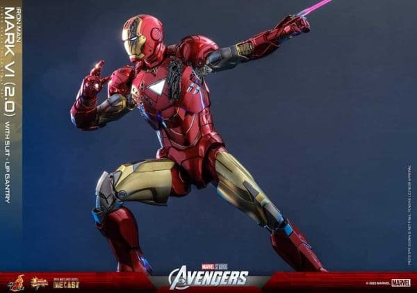 Iron Man Mark VI (2.0) And Suit-Up Gantry Figure Set - Comic Concepts