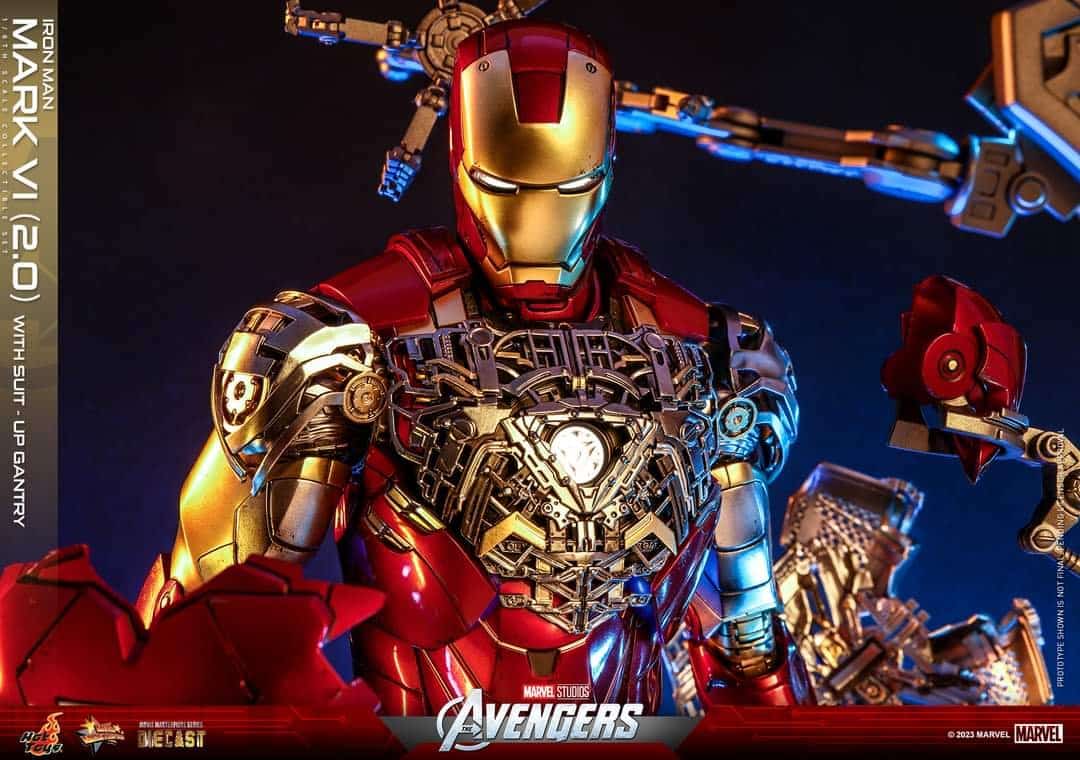 Iron Man Mark VI (2.0) And Suit-Up Gantry Figure Set