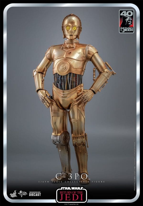 Hot Toys C-3PO Star Wars Return Of The Jedi 40th Anniversary Sixth