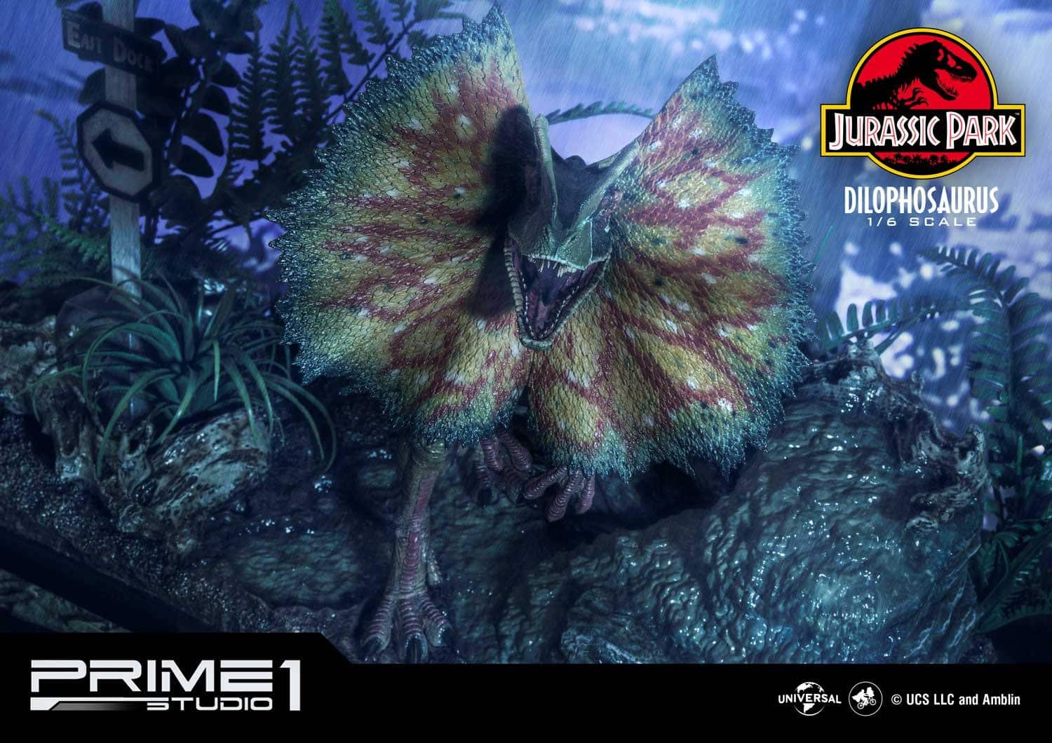 lmcjp-06_a09 Prime 1 Studio Dilophosaurus Statue Jurassic Park Limited Collectible