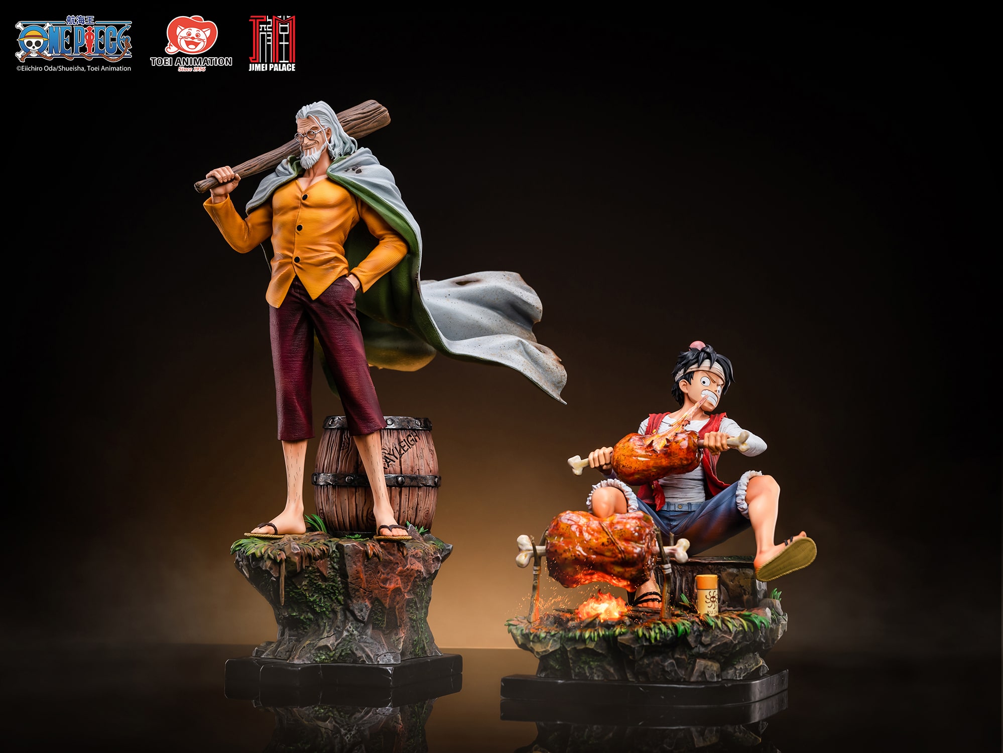 ワンピース　フィギュア　JIMEI PALACE 正規品　海外　ルフィ　レイリー Jimei Palace One Piece Monkey D. Luffy and Silvers Rayleigh Statue