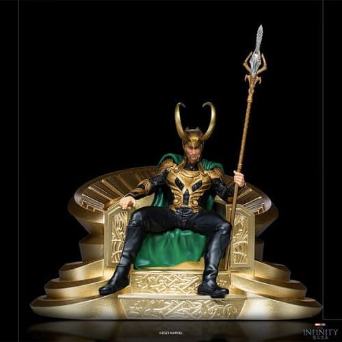 Iron Studios Loki On Throne Statue Marvel Exclusive Edition