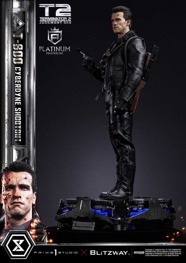 Prime 1 Studio T-800 Platinum Edition Cyberdyne Shootout Statue