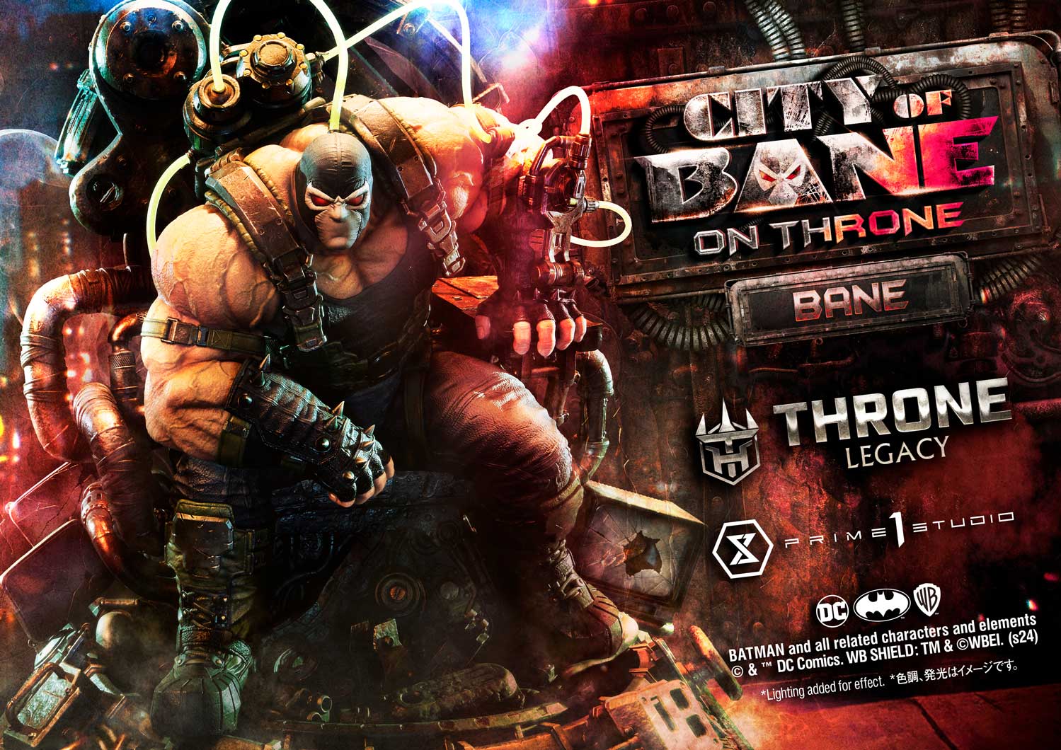 Prime 1 Studio Bane On Throne Statue City Of Bane Limited DC Comics Collectible