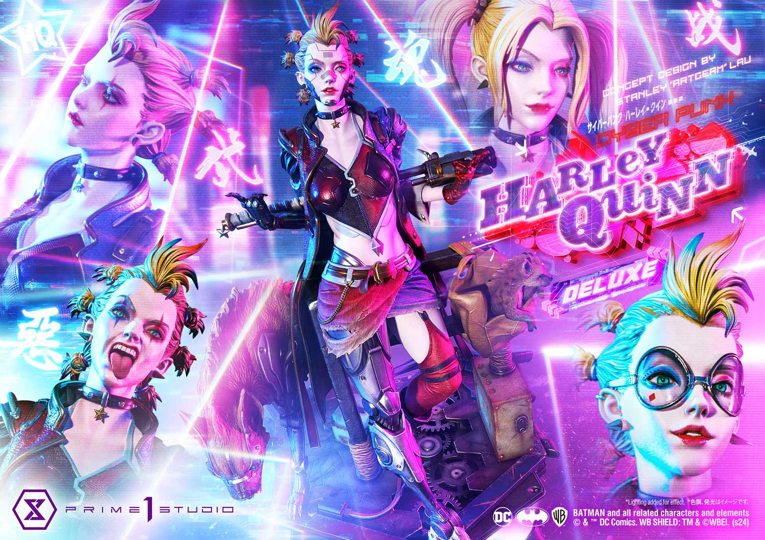 Prime 1 Studio Cyberpunk Harley Quinn Statues Ultimate Premium Masterline Collectible