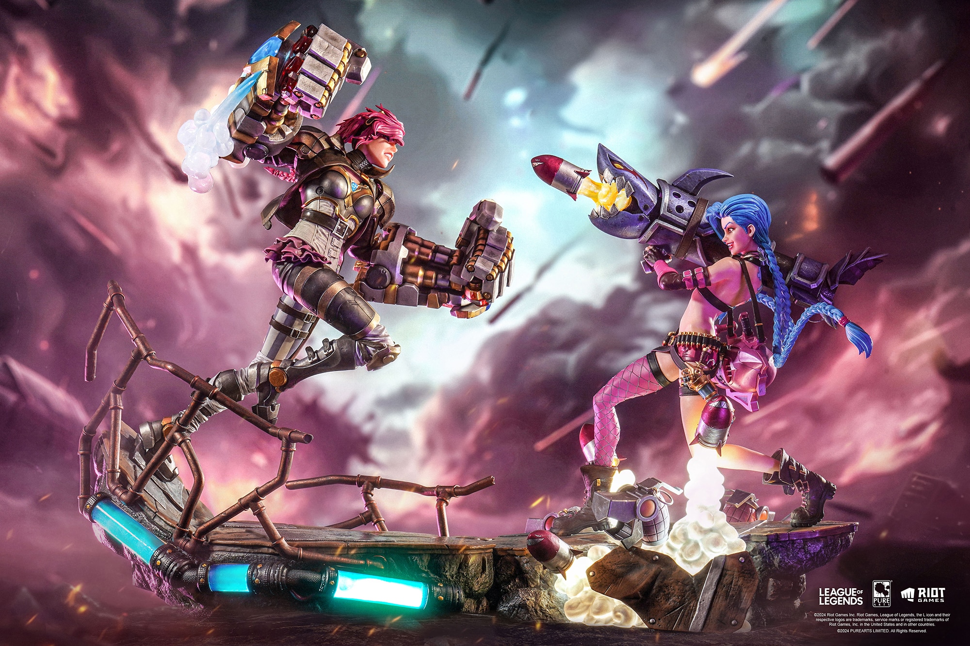 PureArts Vi and Jinx Statue Diorama Limited Arcane Collectible