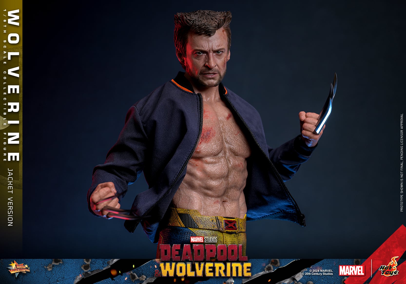 Hot Toys Wolverine Jacket Version Sixth Scale Figure Deadpool and Wolverine Limited Marvel 1:6 Collectible