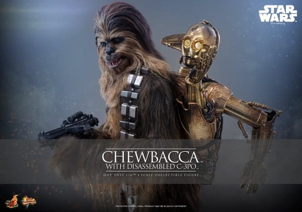 Hot Toys Chewbacca With Disassembled C-3PO Sixth Scale Figure Star