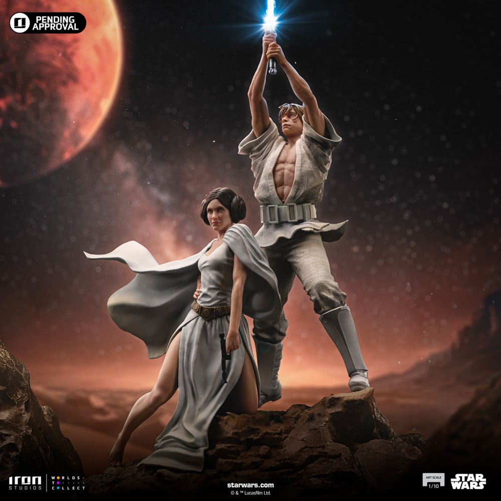 Luke and Leia Deluxe Statue Star Wars Limited Collectible