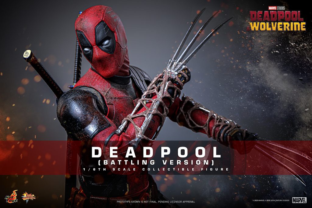 Deadpool Battling Version Sixth Scale Figure Marvel Limited