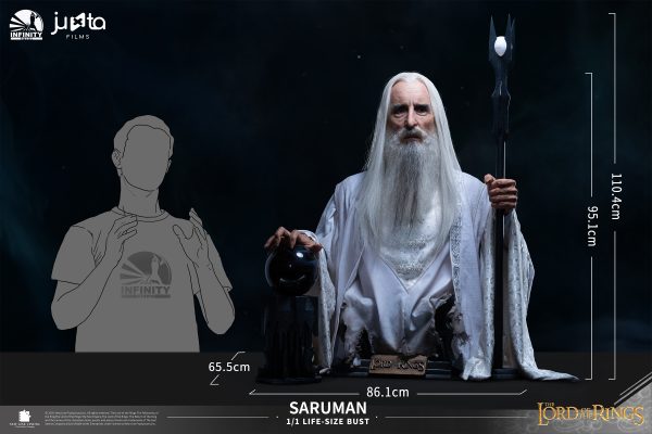Saruman the White 1:1 Life-Size Silicone Bust – The Lord of the